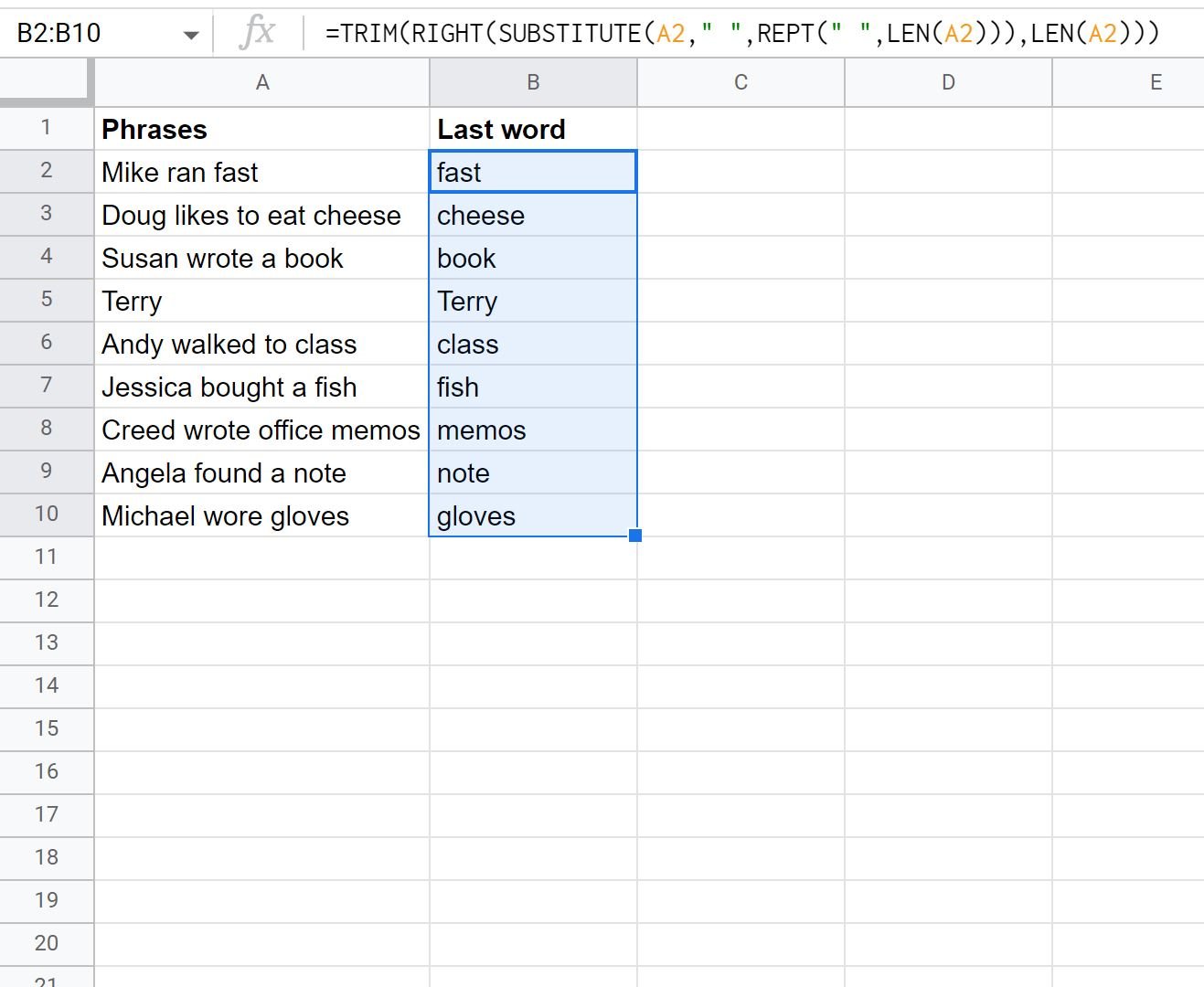 google-sheets-how-to-extract-last-word-from-cell-online-statistics