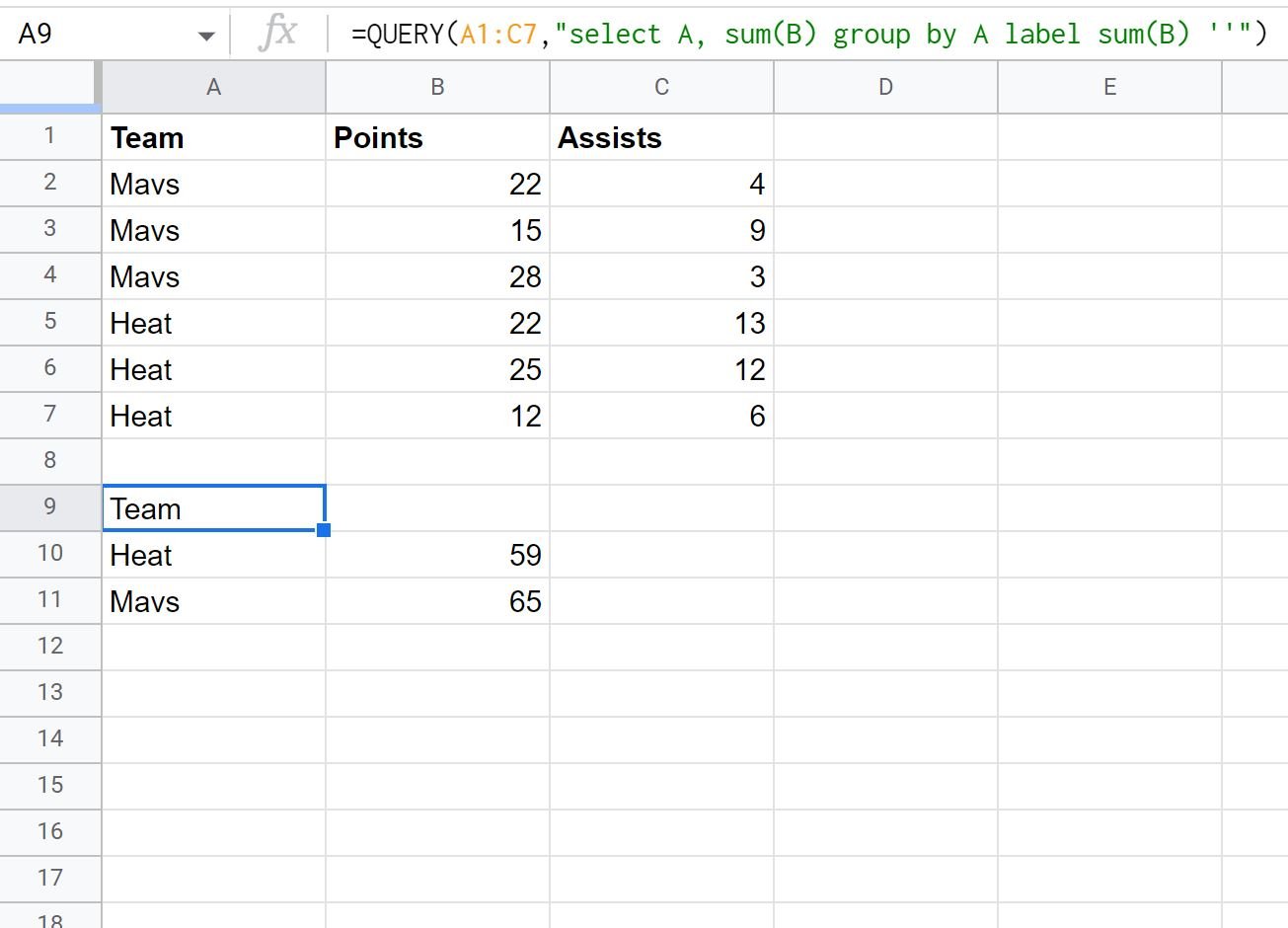 Google Sheets query remove header from results