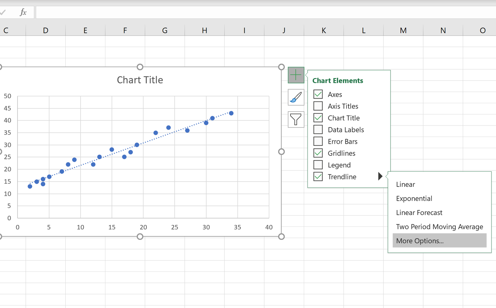 How To Add A Regression Line To A Scatterplot In Excel Online 