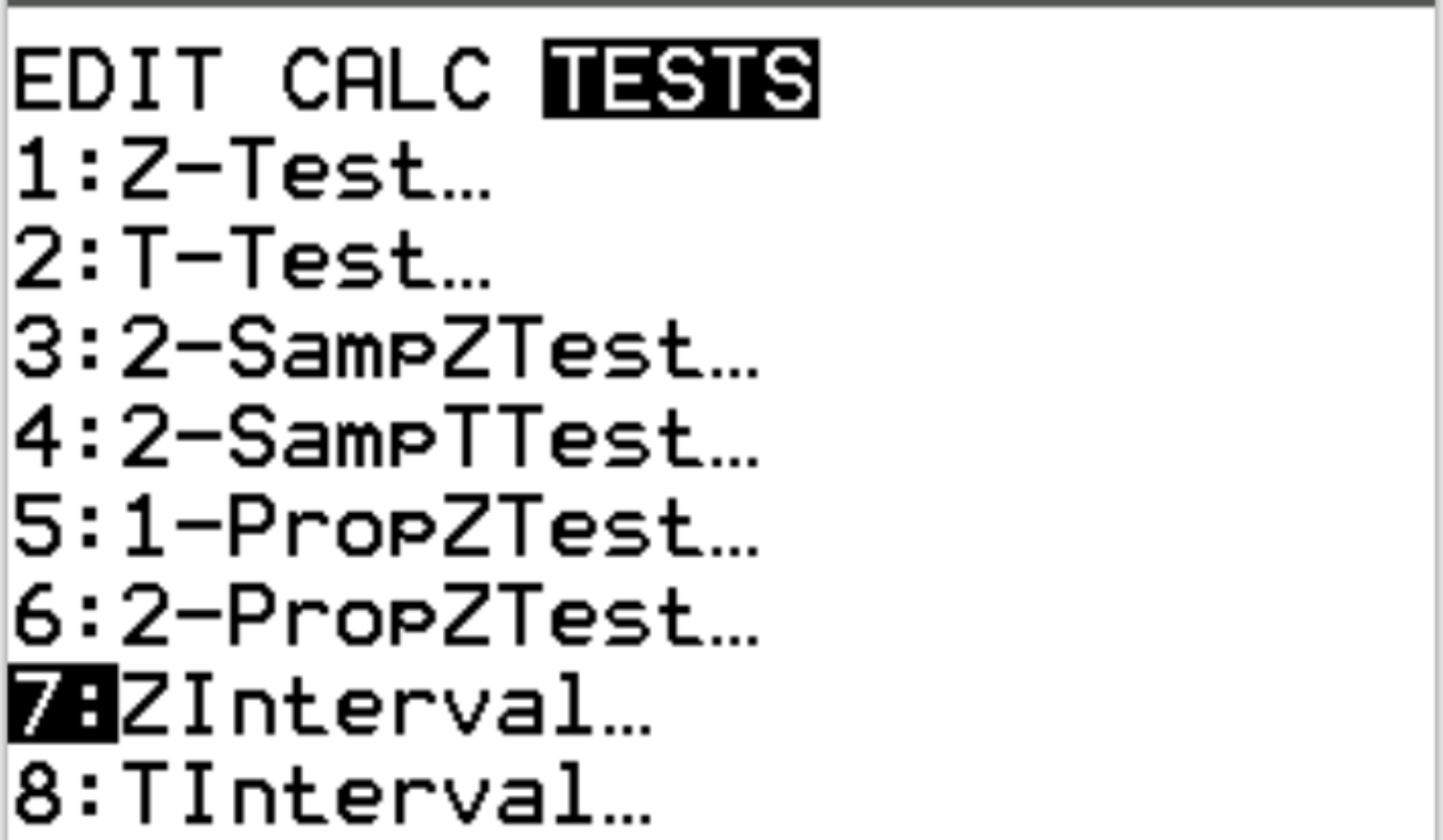 Z confidence interval on a TI-84 calculator