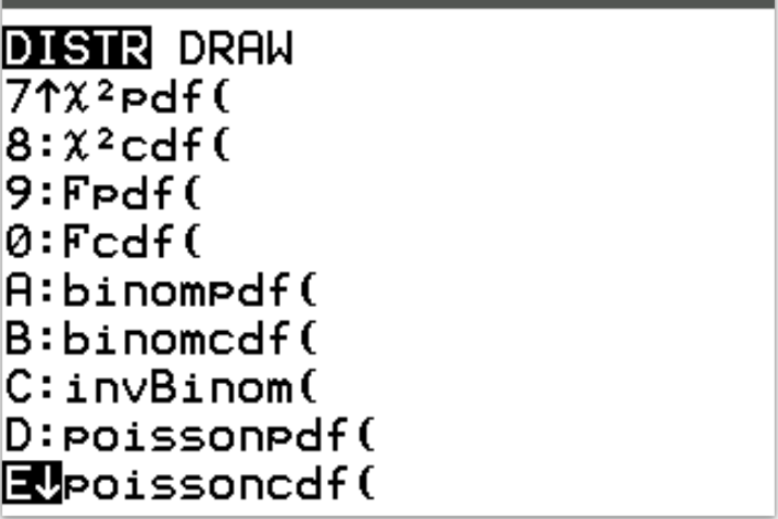 poissonpdf() and poissoncdf() options on a TI-84 calculator