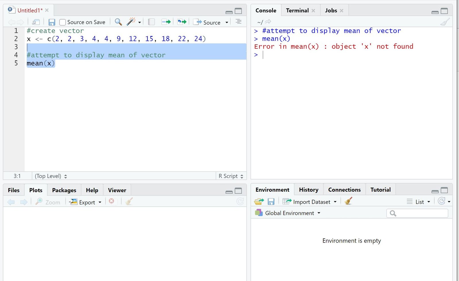 object not found error in R