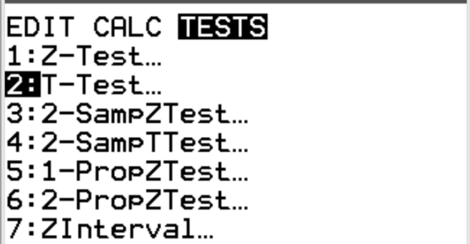 Paired t-test on a TI-84 calculator