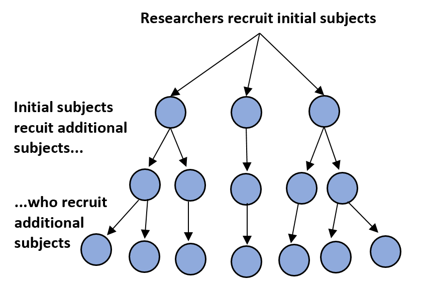 Example of snowball sampling with image